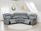 Monte Electric Recliner Sofa Grey Large Corner
