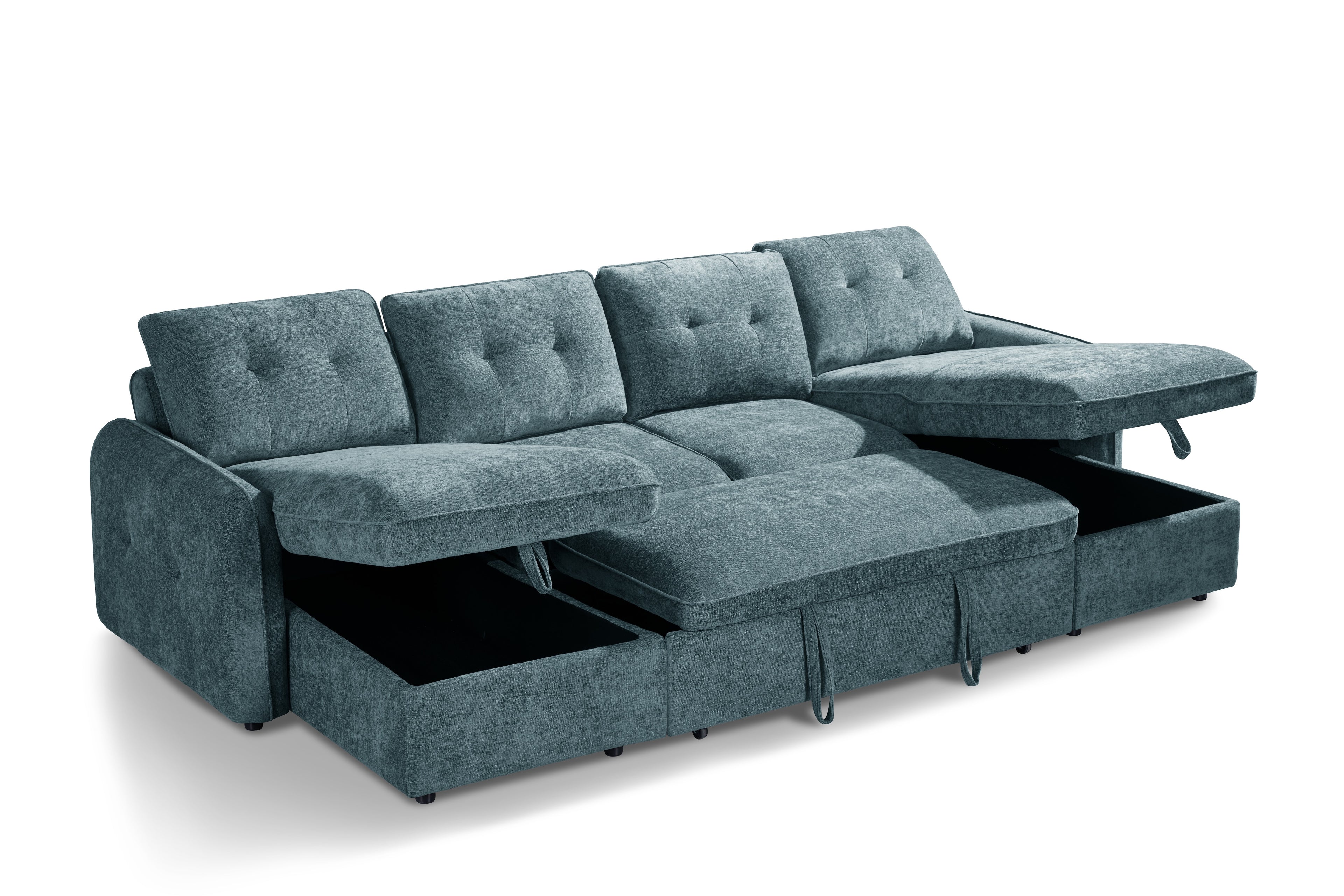 Pace Sofabed Blue U Shape Corner